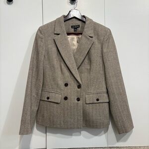 J. Crew Slim-fit double-breasted blazer in herringbone Italian wool blend